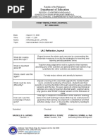 Department of Education: Inset Refelction Journal SY: 2020-2021