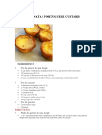 Portuguese Custard Tarts Recipe