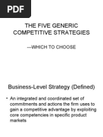 The Five Generic Competitive Strategies