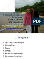 Effect of T-Group Forgiveness on Enhancement of Faith, Gratitude and Happiness