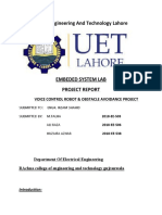 University of Engineering and Technology Lahore: Voice Control Robot & Obstacle Avoidance Project