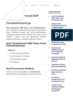 Soal Transformasi SMP Kelas 9 dan Pembahasannya