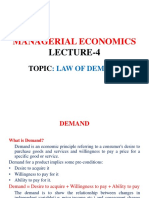 Managerial Economics: Law of Demand