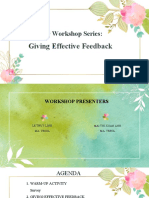 (Pre-Workshop Slides) Giving Effective Feedback