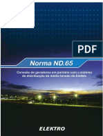 ND.65 - Conexão de Geradores Em Paralelo Com o Sistema de Distribuição de Média Tensão Da Neoenergia Elektro
