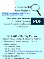 Chapter 8 - Incremental Rate of Return Analysis: EGR 403 Capital Allocation Theory