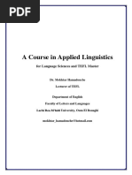 A Course in Applied Linguistics: For Language Sciences and TEFL Master