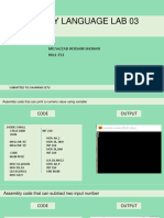 Assembly Language Lab 03: MD - Sazzad Hossain Shohan ROLL:753