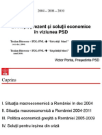Evoluţii, Prezent Şi Soluţii Economice În Viziunea PSD - Prezentare