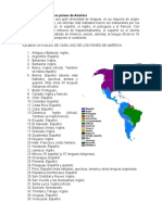 Idiomas Oficiales de Los Países de América