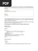 Function Calls Itself /: Write A Program in C To Find The Factorial of A Number Using Recursion