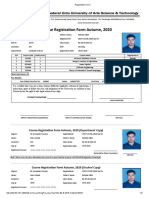 Course Registra On Form Autumn, 2020 (Department Copy)