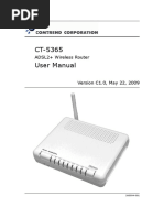 CT-5365 User Manual: ADSL2+ Wireless Router