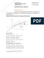 Semana 5. (GEOMETRIA DEL ESPACIO)