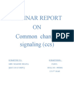 Seminar Report ON Common Channel Signaling (CCS)