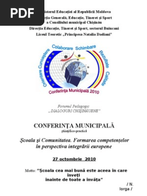 Agenda Conferinta Natalia Dadiani