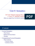 IS 7118 Unit-9 Semantics