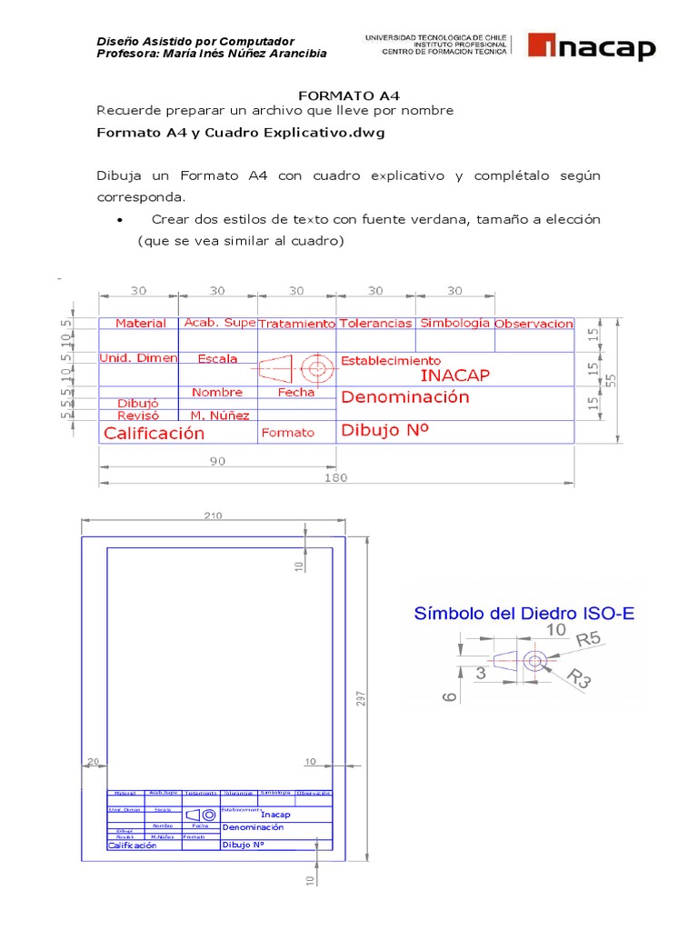 FORMATO A4 - Evaluación INACAP | PDF