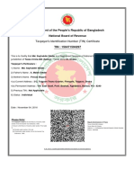 Bangladeshi TIN Certificate for Md. Sayfuddin Sikder