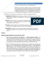 Reglamento para Sesiones de Clases en Línea 23 Sep 2021