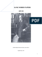 J. Frank Norris Papers Collection Documents Fundamentalism