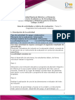 Guía de Actividades y Rúbrica de Evaluación - Unidad 2 - Tarea 3 - Diagnóstico de La Educación Inclusiva