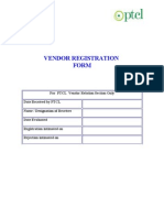 VENDOR REGISTRATION FORM