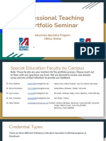 Professional Teaching Portfolio Seminar Updated Fall 1 2021