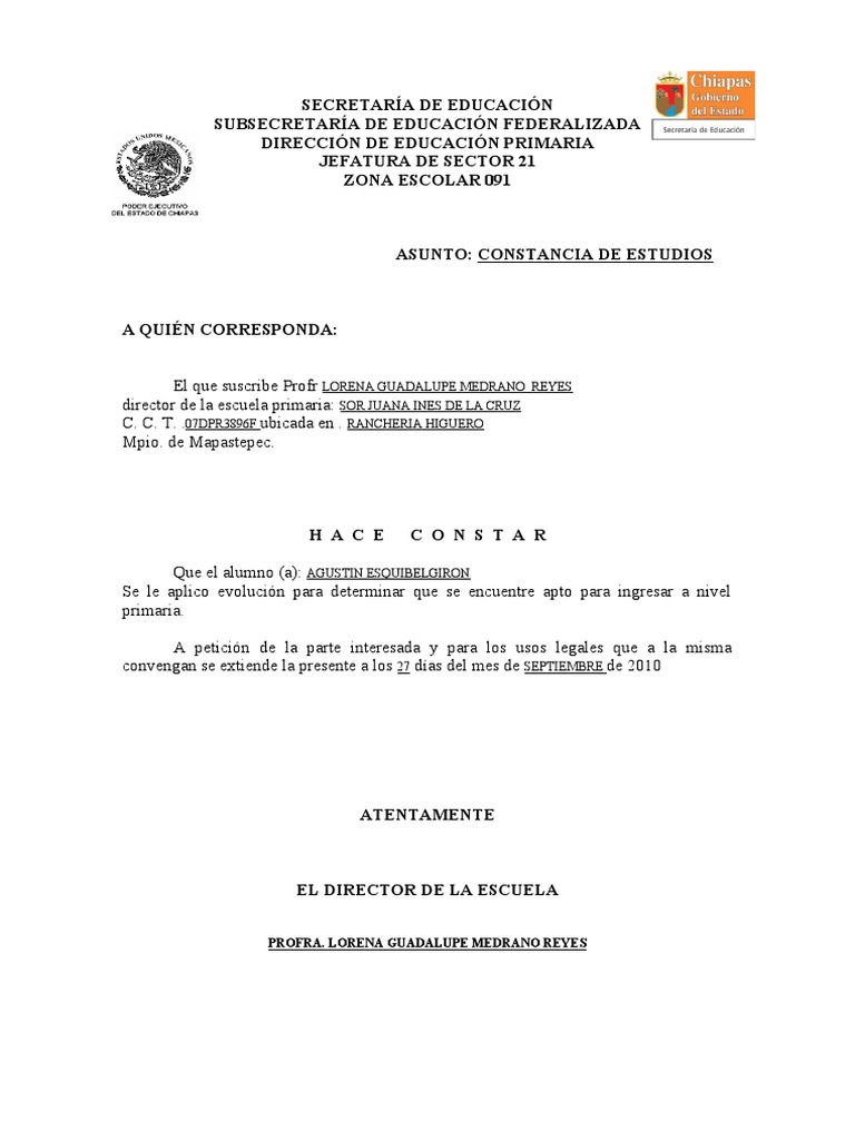 CONSTANCIA DE ESTUDIOS T