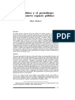 La Política y El Periodismo en El Nuevo Espacio Público: Élix Rtega