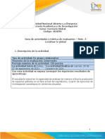 Guía de Actividades y Rúbrica de Evaluación - Unidad 2 - Reto 3 - Localizar Lo Global