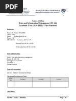 CIS416 - Data and Information Managment - Syllabus 2020-2021