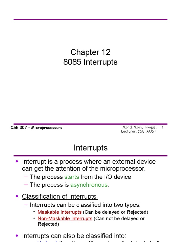Interrupt | PDF