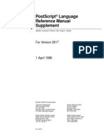 Postscript Language Reference Manual Supplement: For Version 2017