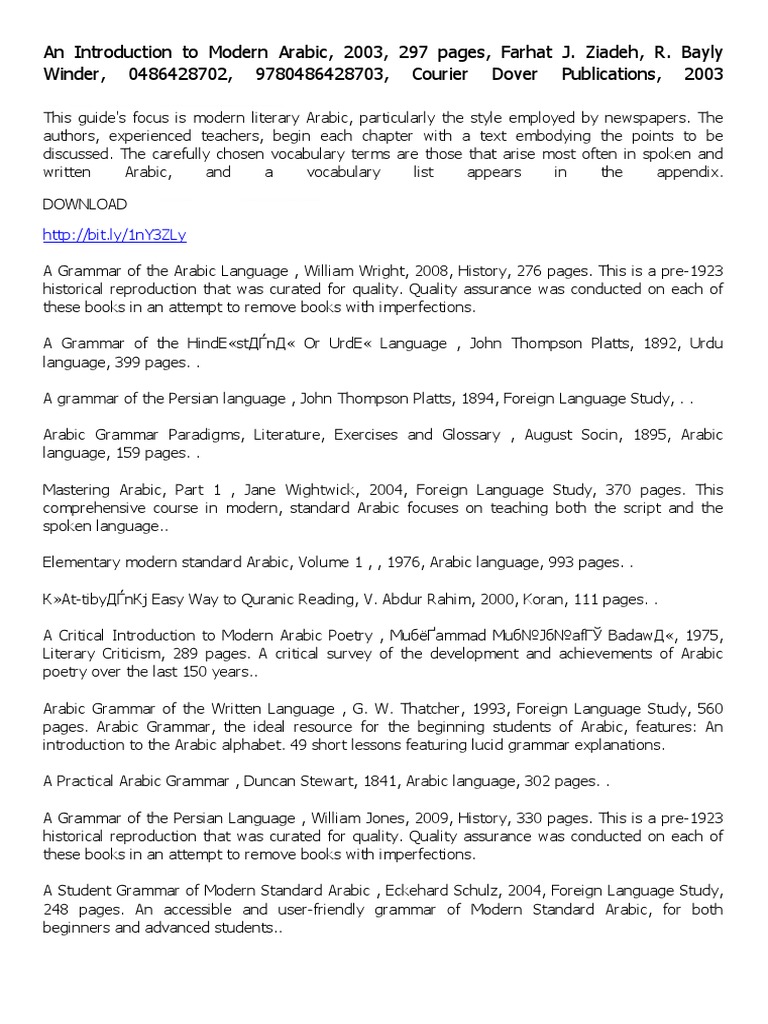USING ARABIC AGUIDE TO CONTEMPORARY USAGE PDF visual data 3