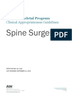 Spine Surgery: Musculoskeletal Program
