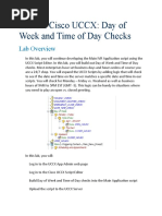 Lab 12: Cisco UCCX: Day of Week and Time of Day Checks