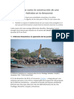 Temas Como La Construcción de Una Hidrobia en La Amazonía