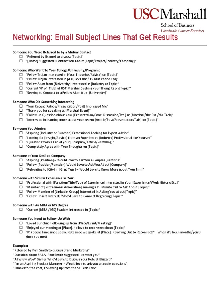 Networking Email Subject Lines That Get Results Descargar gratis