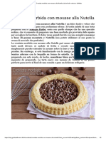 Crostata Morbida Con Mousse Alla Nutella, Dolce Facile Veloce e D'effetto