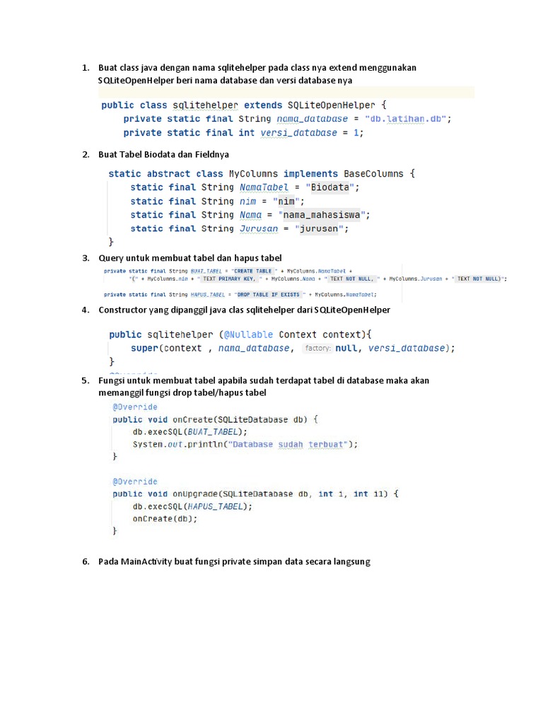 Membuat Database Lokal Menggunakan SQLite
