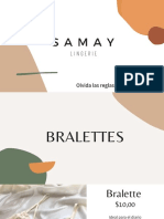 Samay Lingerie - Catálogo de Prendas