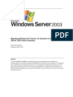 Migrating Window - NT - Server - 4.0 - Domains - To - Windows - Server - 2003 - Active - Directory