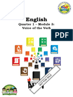 English: Quarter 1 - Module 3: Voice of The Verb