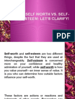 Self Worth vs. Self-Esteem: Let'S Clarify!