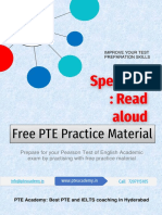 Read Aloud PTE Practice Material