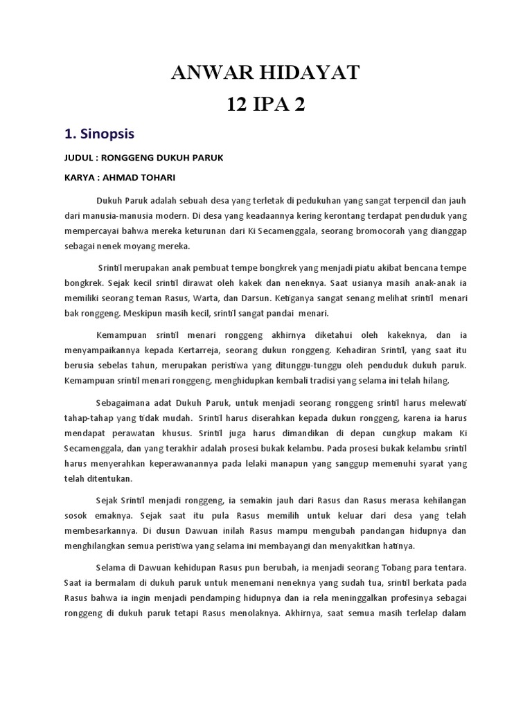 Pulang ke Pelukan karya Ahmad Tohari tokoh utama dalam pelukan ibunya