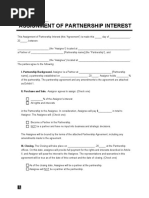 Assignment of Partnership Interest