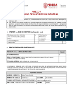 Anexo 1. Formulario de Inscripción General - Estímulos 2021