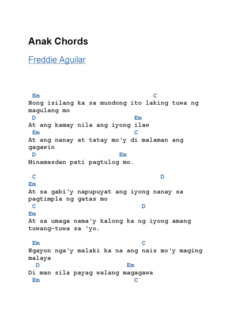 Anak Chords | PDF